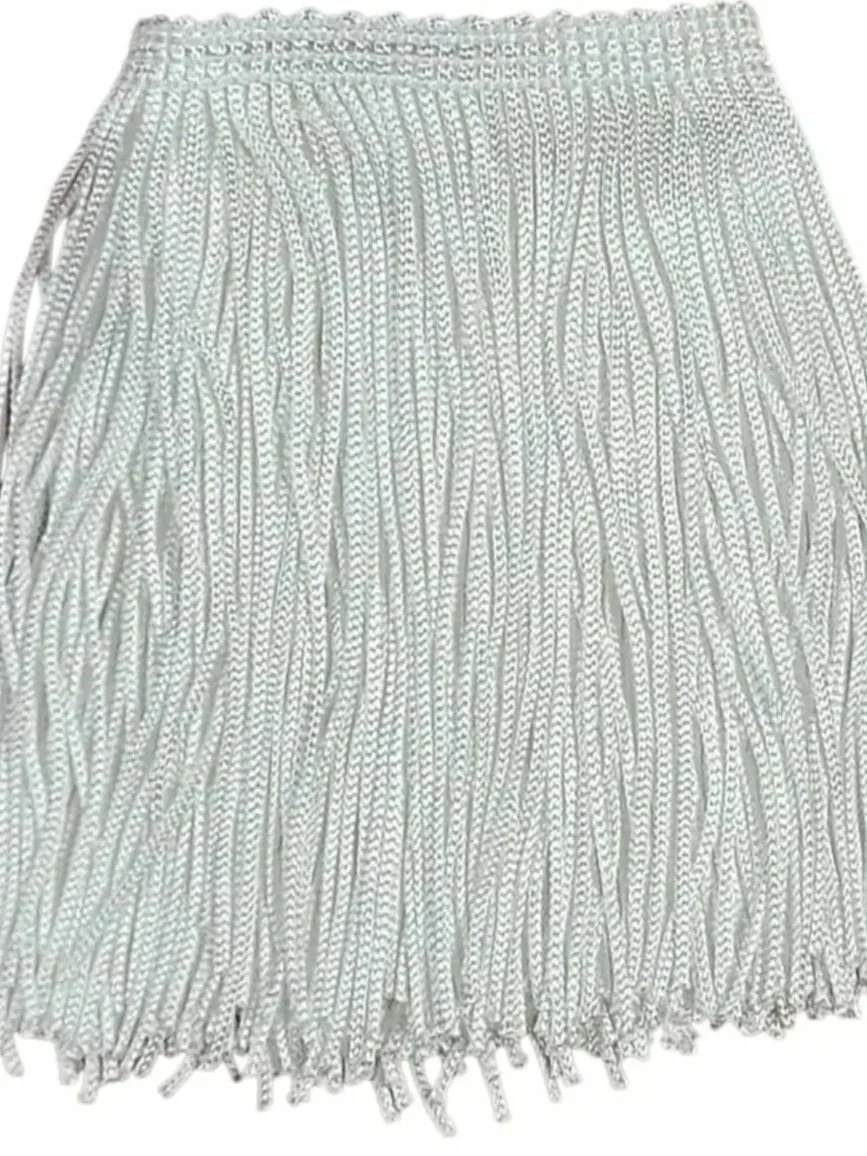 Natural White Fringe Trim: 4-Inch Wide, Sold by the Yard