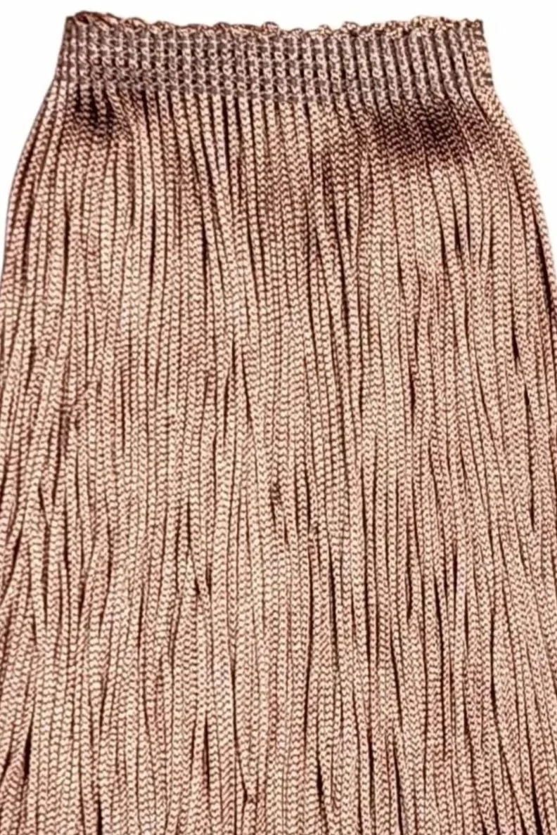 Suede Brown Fringe Trim: 4-Inch Wide, Sold by the Yard