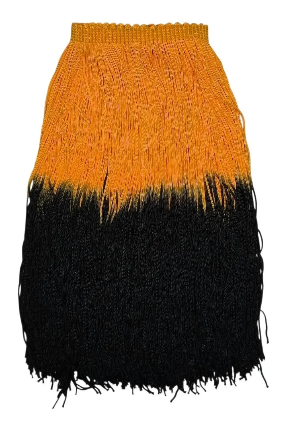 School Bus Yellow & Black Ombre Fringe