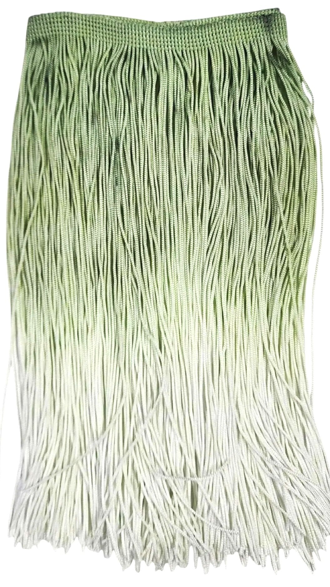Green & White Ombre Fringe