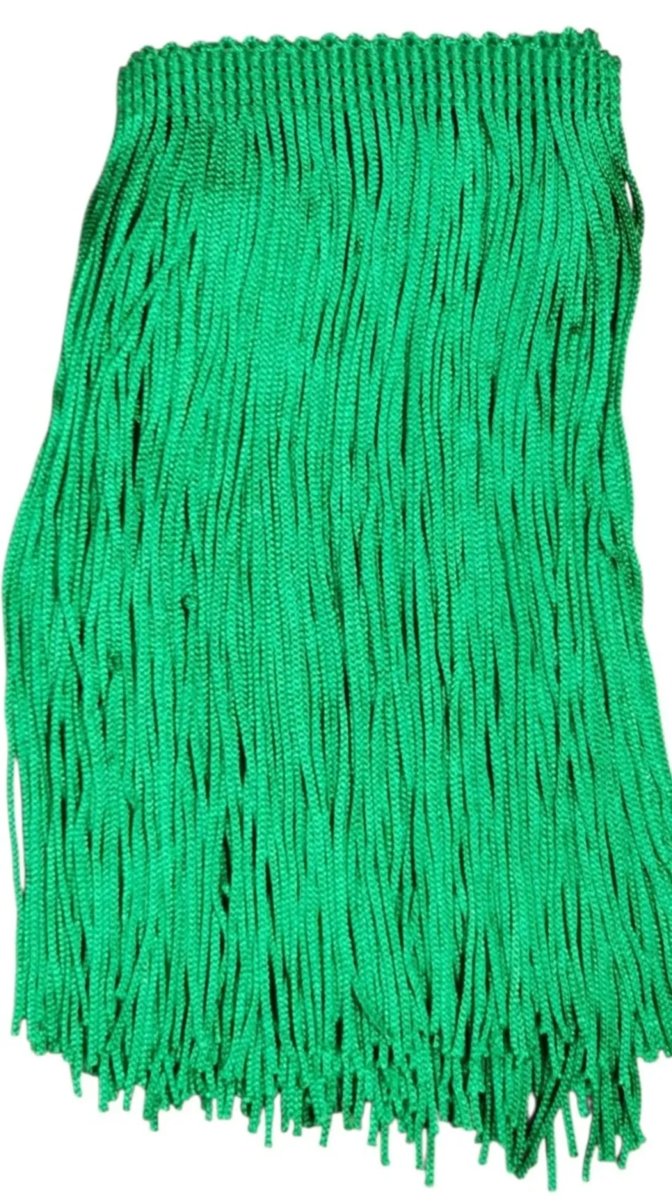Grass Green Fringe Trim: 6-Inch Wide, Sold by the Yard