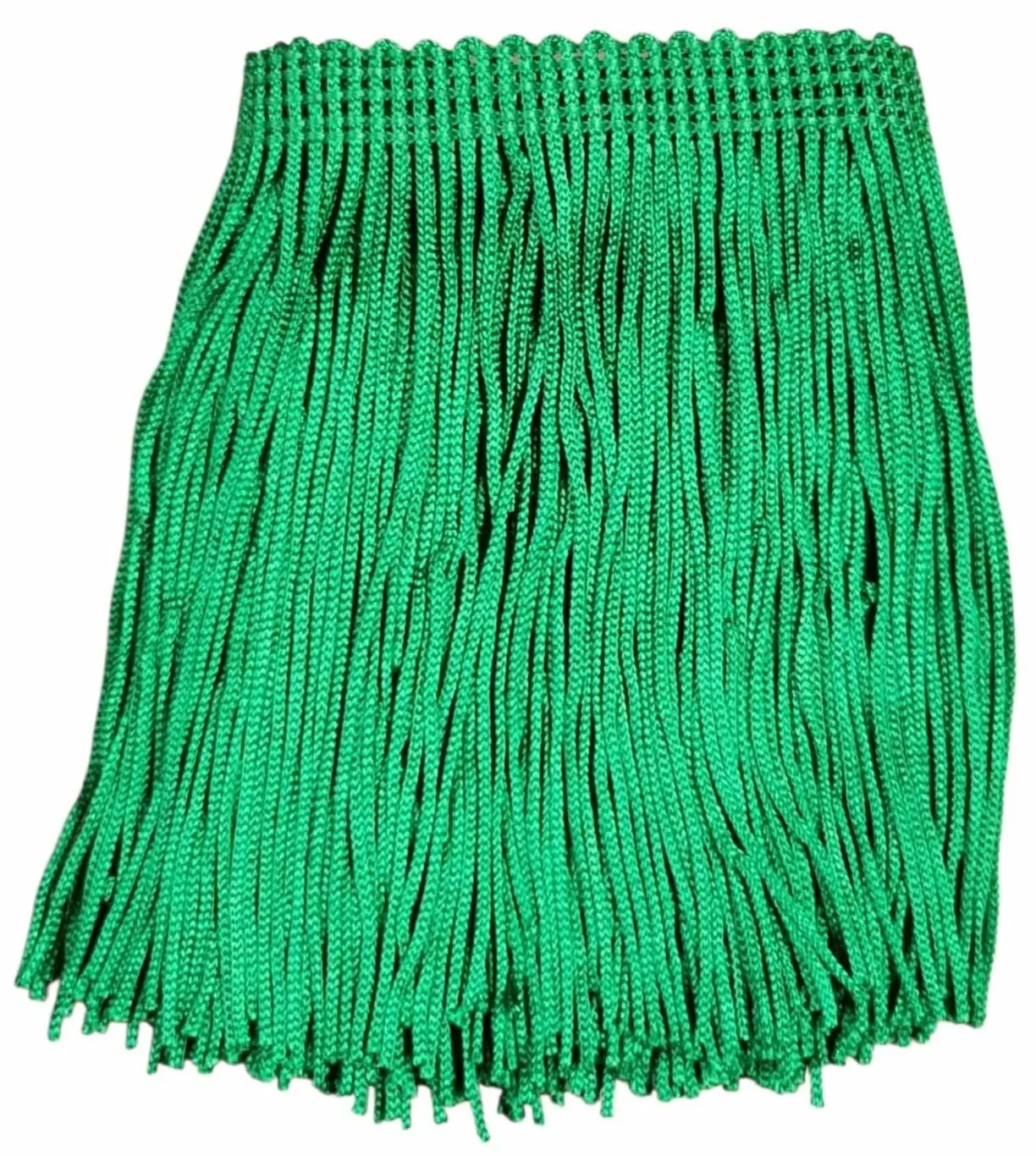 Grass Green Fringe Trim: 4-Inch Wide, Sold by the Yard