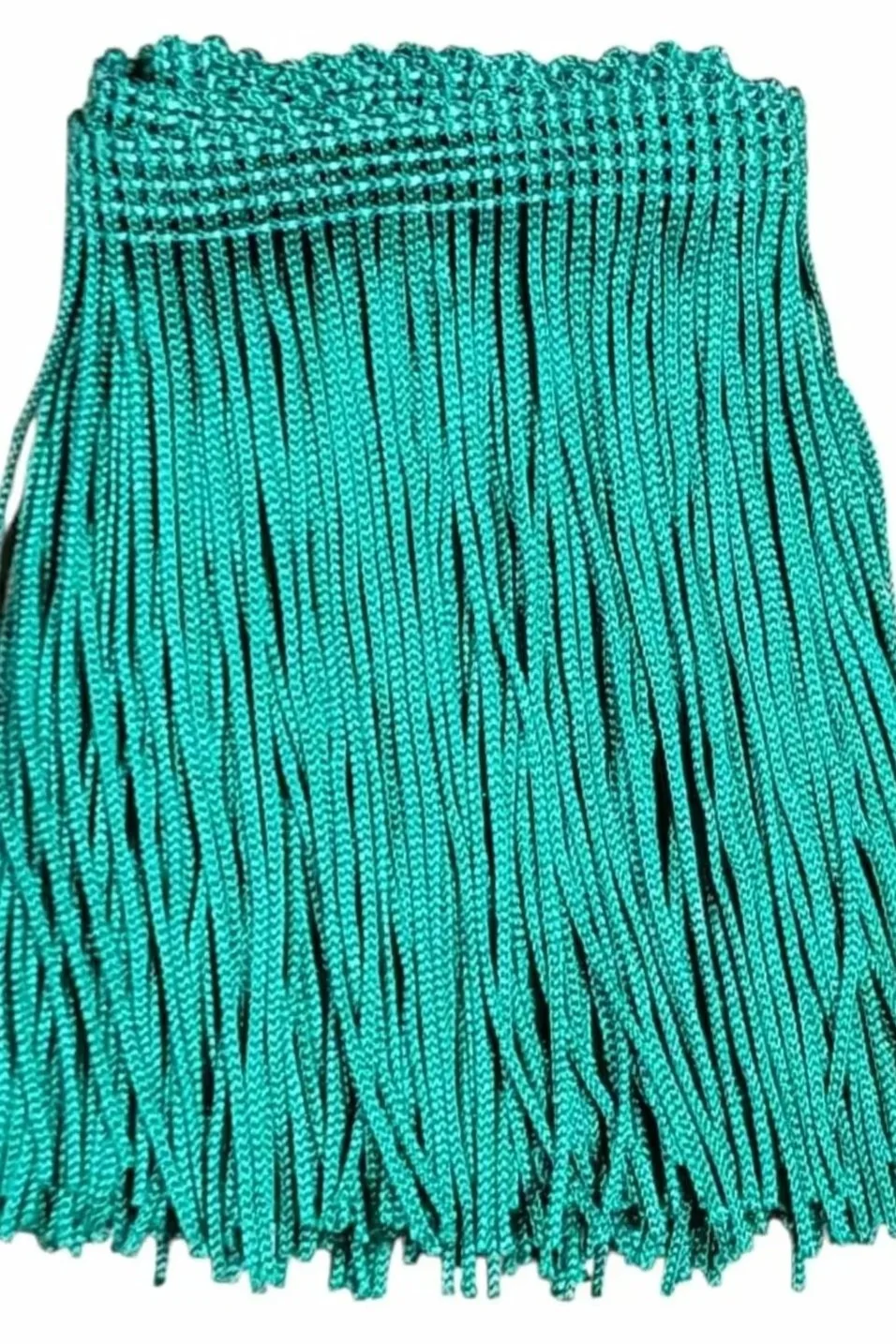 Emerald Green Fringe Trim: 4-Inch Wide, Sold by the Yard