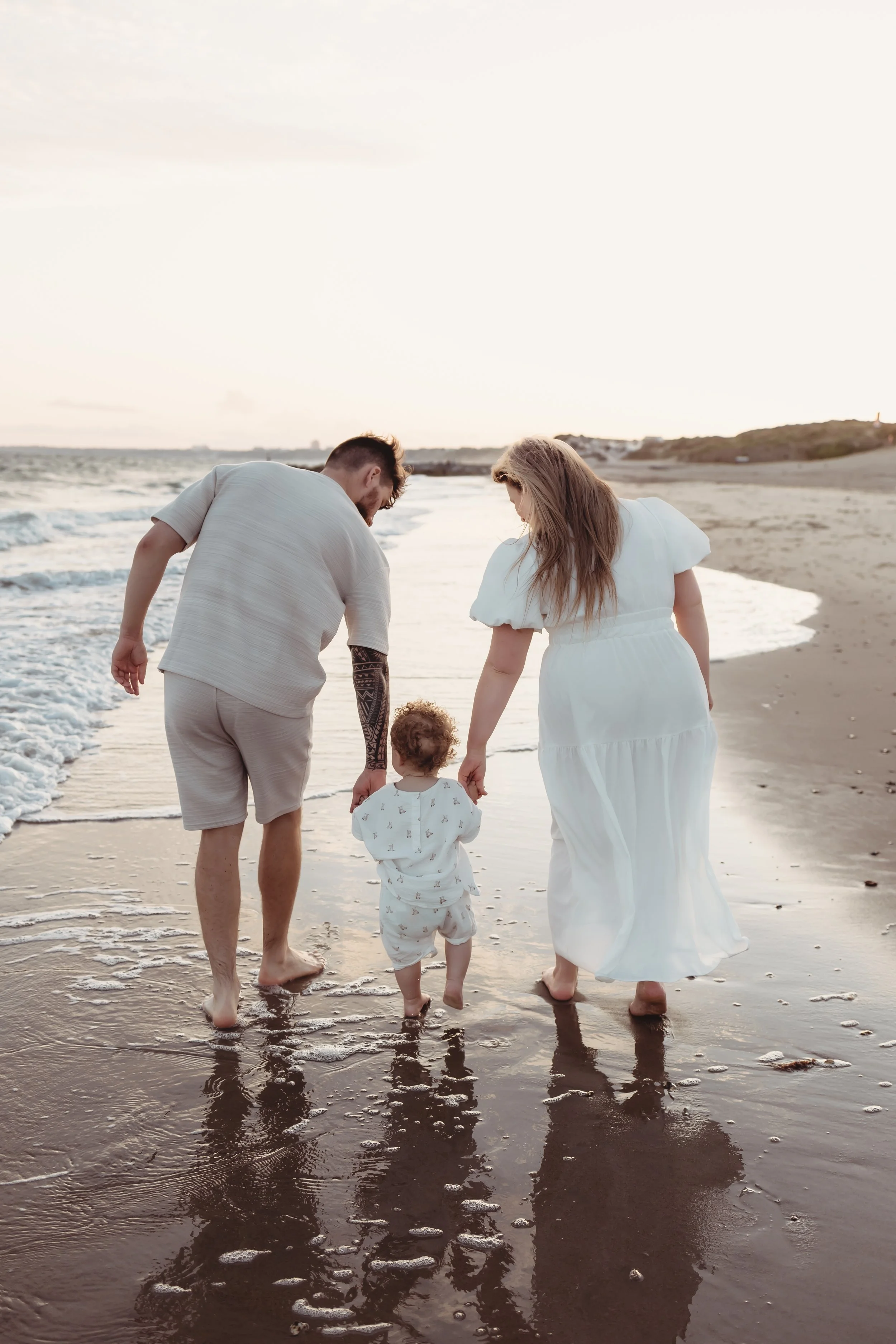 Family sunset beach photoshoot