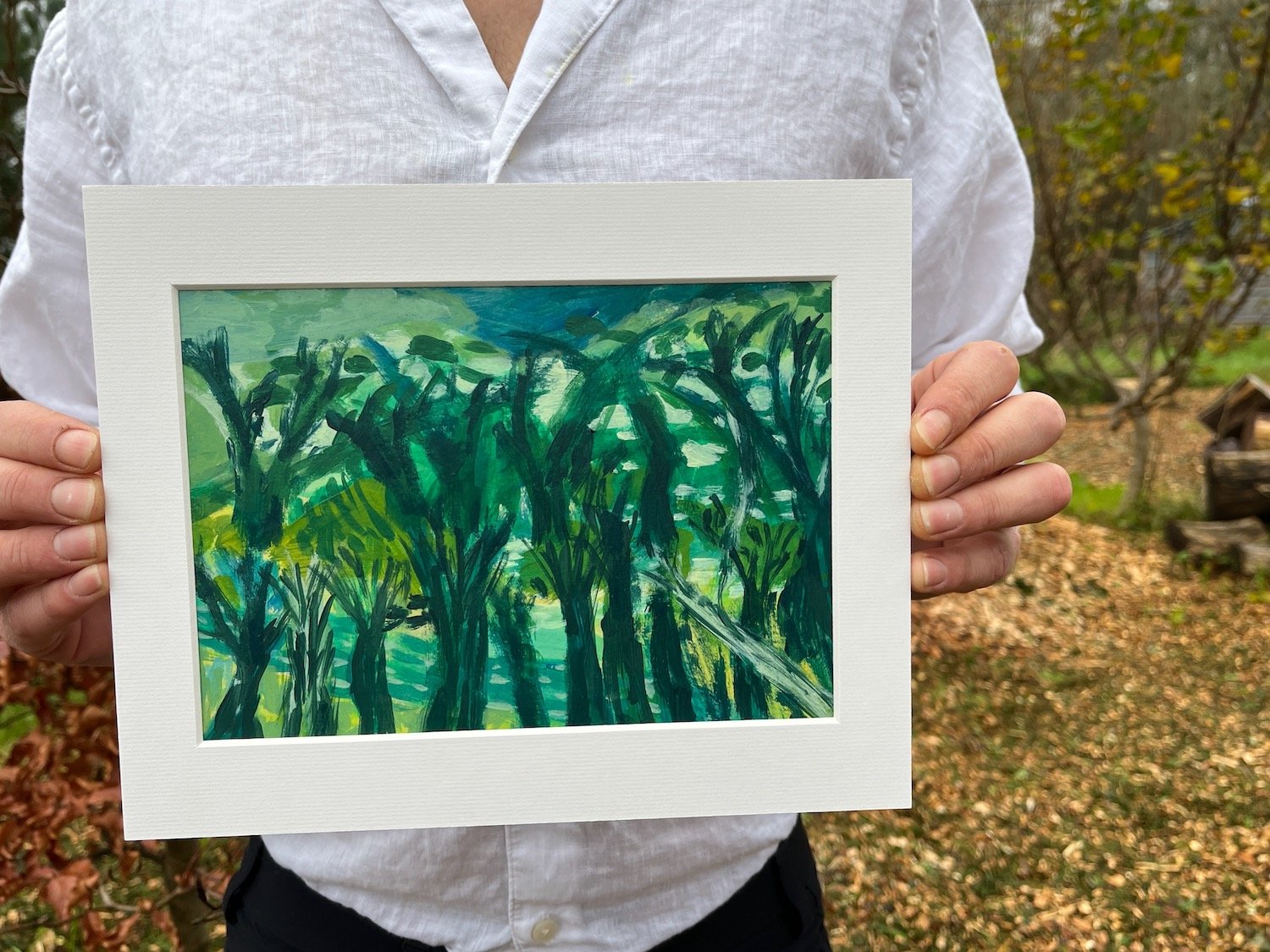 Small landscape painting by Julie Drake