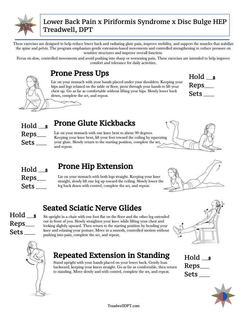 Lower Back Pain x Piriformis Syndrome x Disc Bulge HEP Treadwell DPT.png