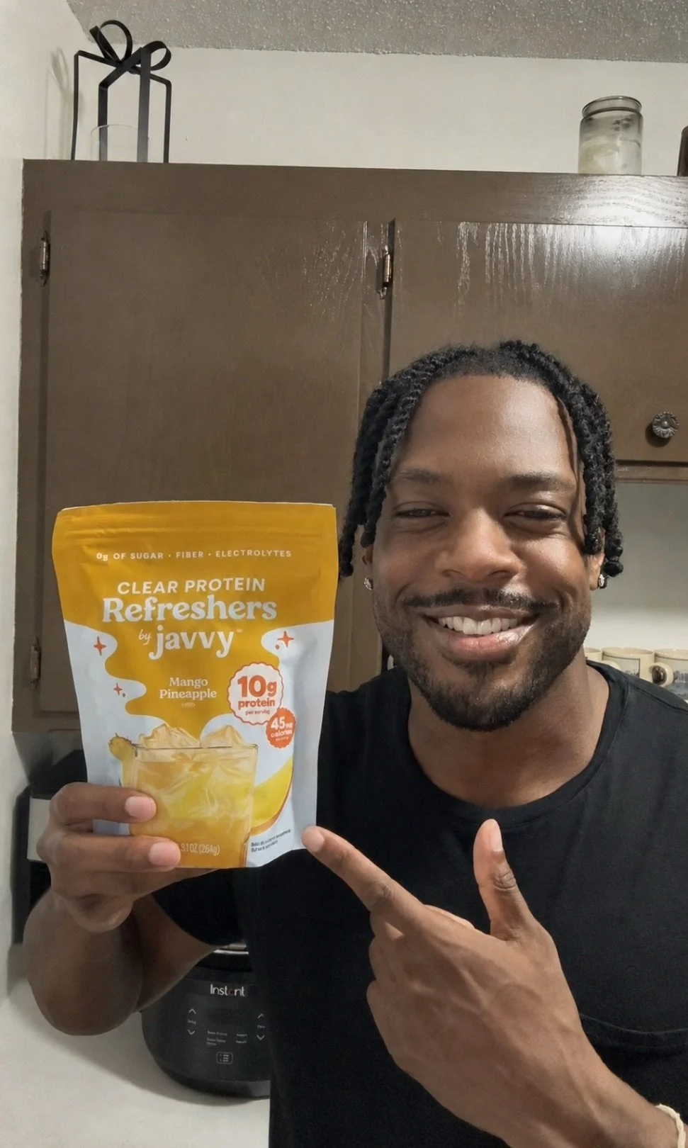 UGC content by Austin Treadwell, Treadwellington, Treadwell, DPT showing off a clear protein powder supplement