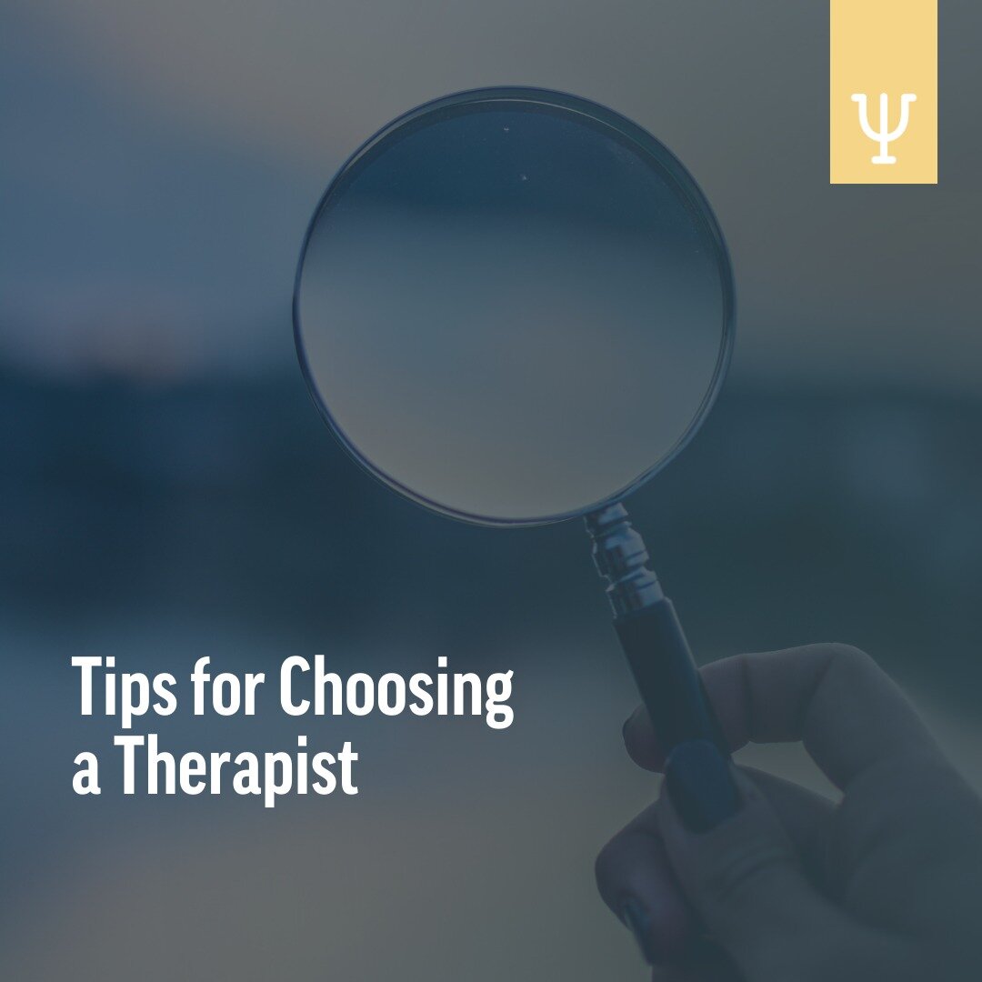 At the end of the day, choosing a therapist is all about finding someone who is the right &quot;fit.&quot; You may have specific criteria and that's okay - just try and keep an open mind, you might surprise yourself with who you connect with! 
Click 
