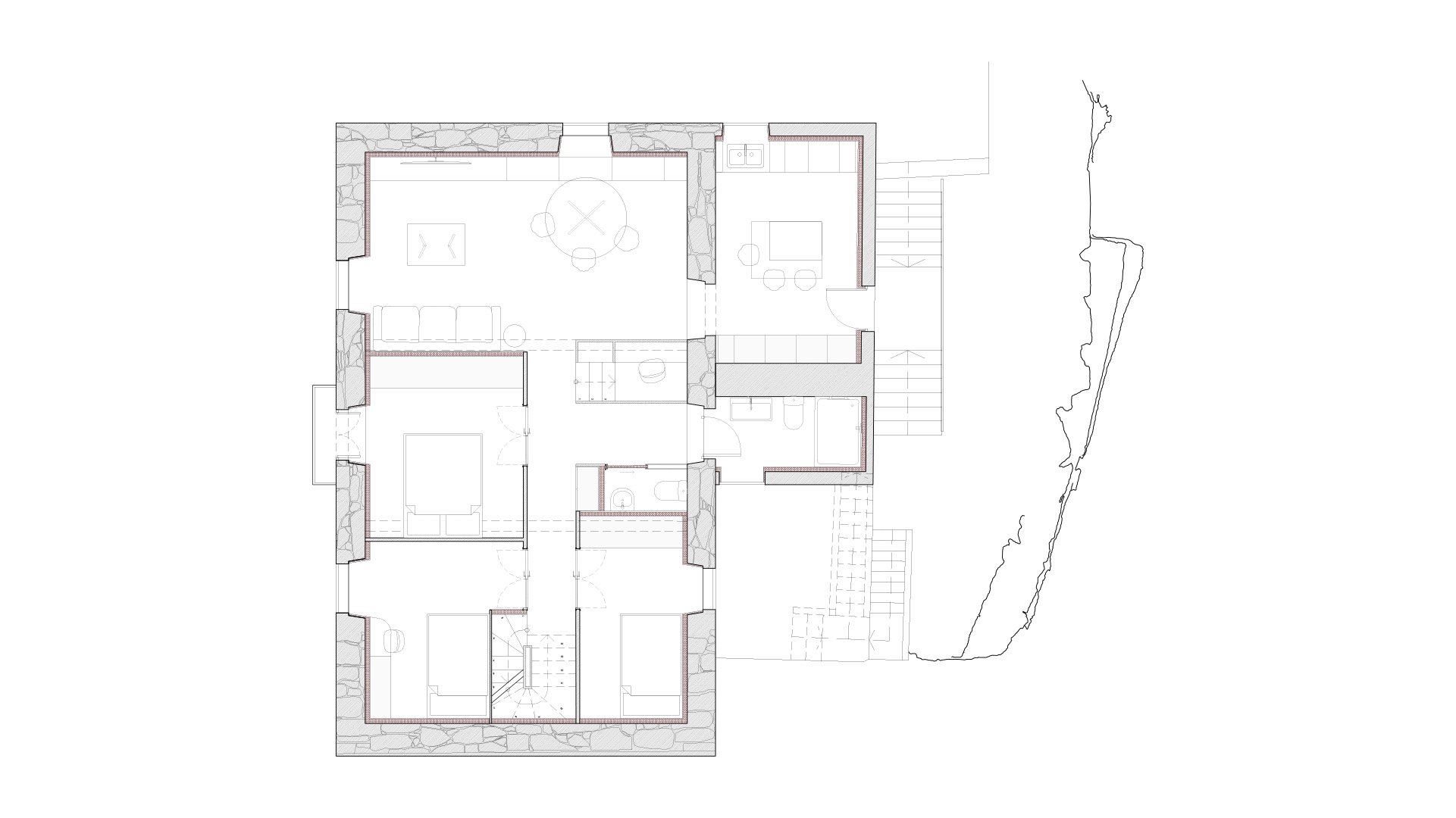 Planta Rehabilitación Vivienda Tradicional Gallega