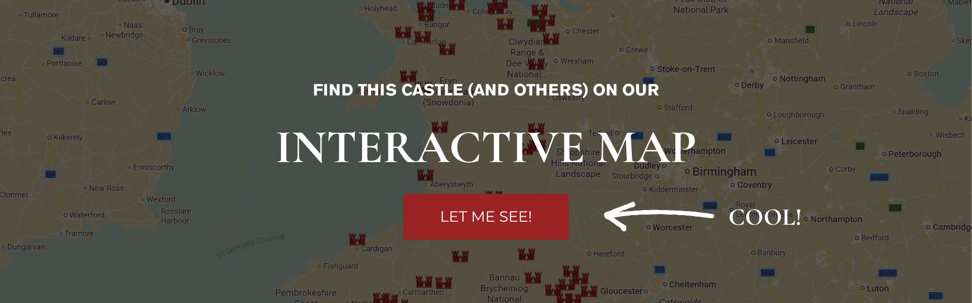 A banner for the castle crawl cymru interactive map