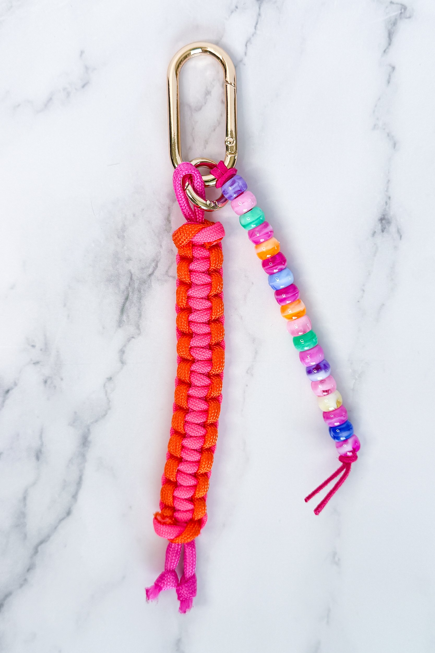 'Happiness'  Braided Paracord Bag Charm