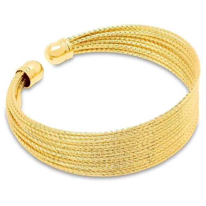 Luminescent Gold Cuff Bracelet