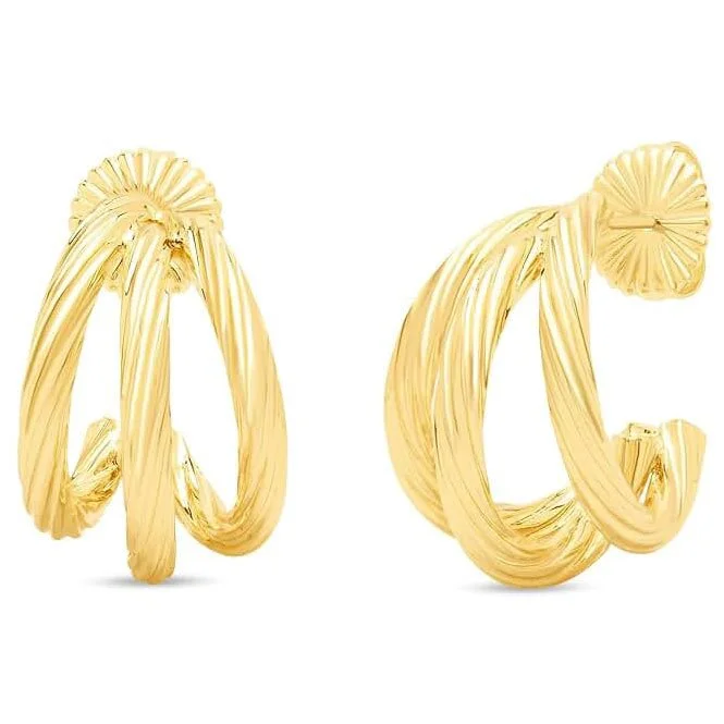 Split Hoop Earrings In Gold