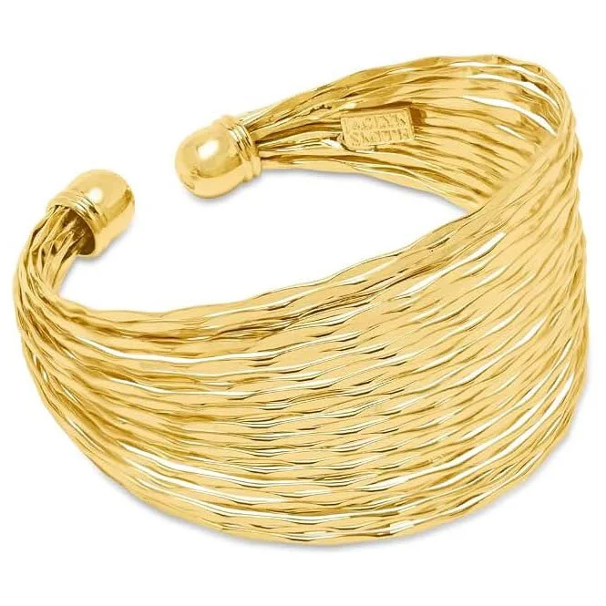 Wide Gold Cuff Bracelet