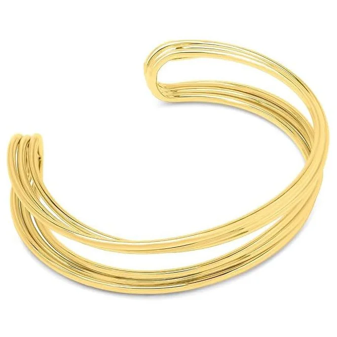 Split Gold Cuff Bracelet