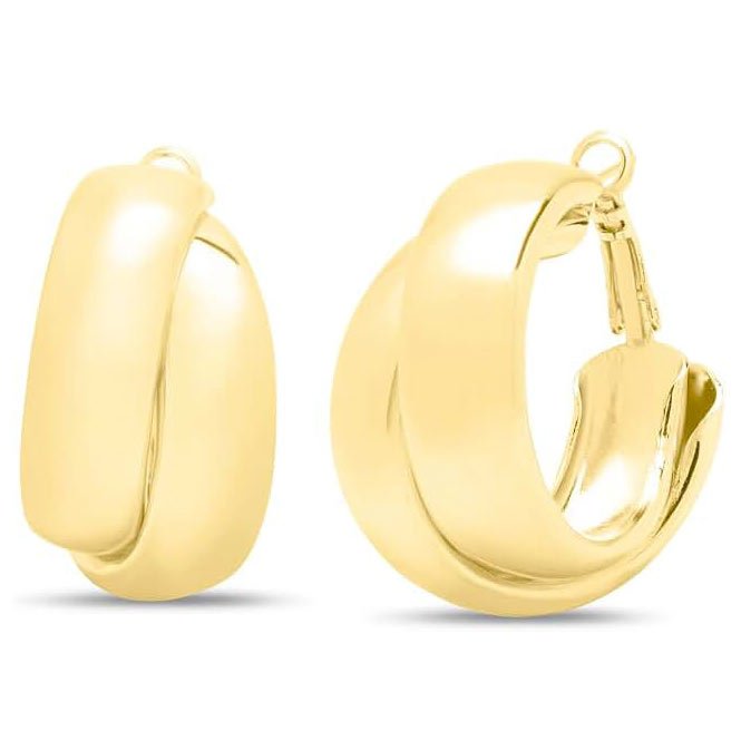 Intertwined Hoop Earrings In Gold