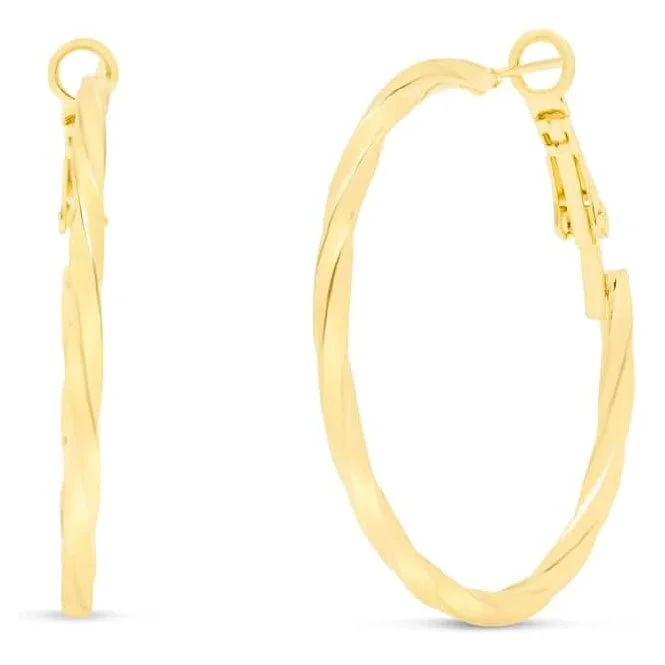 Classic Hoop Earrings In Gold