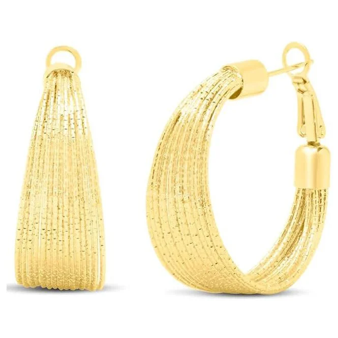 Luminescent Hoop Earrings In Gold