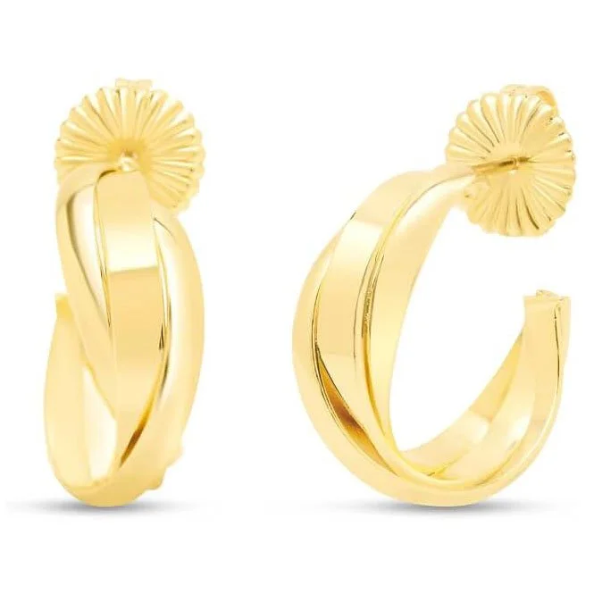 Thick Hoop Earrings In Gold