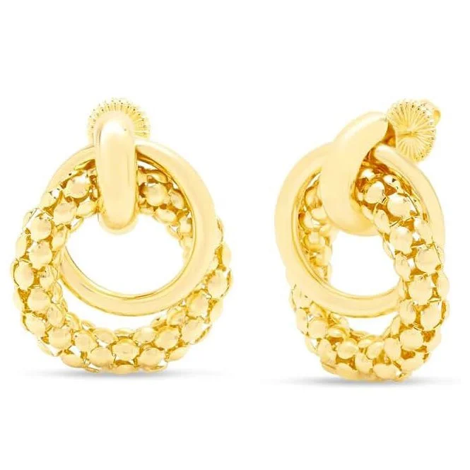 Refined Drop Earrings In Gold