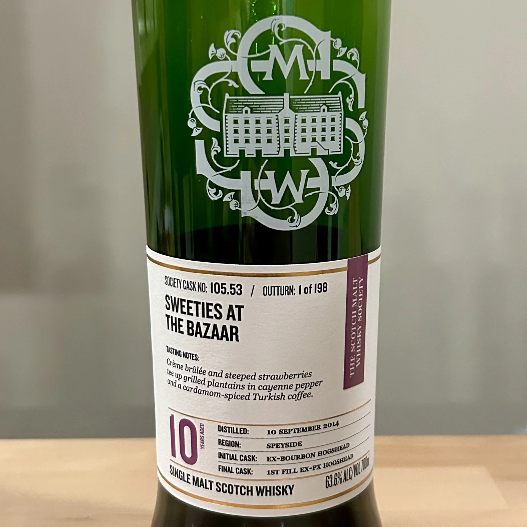 Review #816 - SMWS 105.53 'Sweeties at the Bazaar' - Tormore 10 Year
