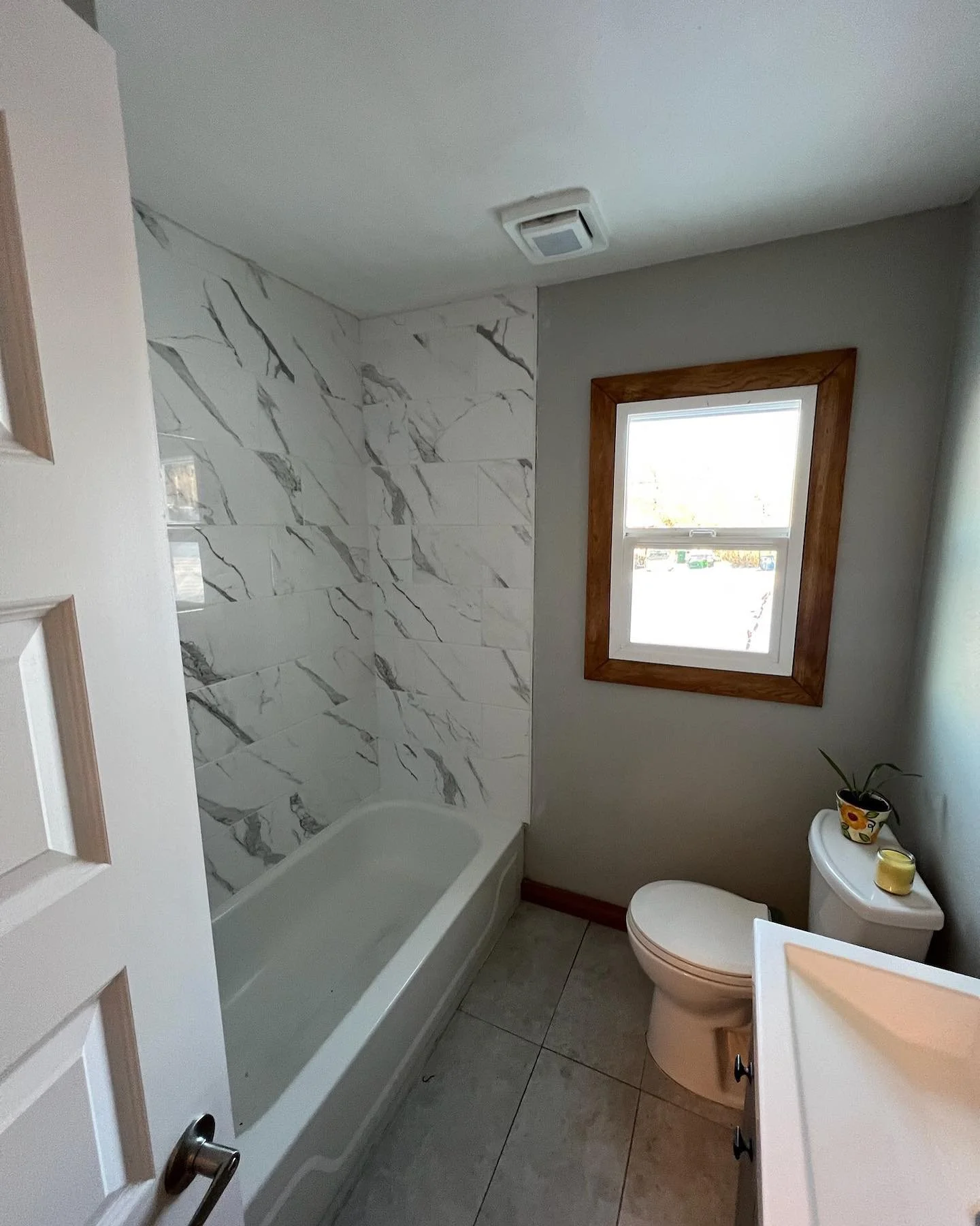 Helping these homeowners get their house ready to sell by installing new tile to their bath. It&rsquo;s the little things that bring it all together! #fhrpropertyservices #handymanservices #handyman #propertymanagement #propertyservices #remodel #rem