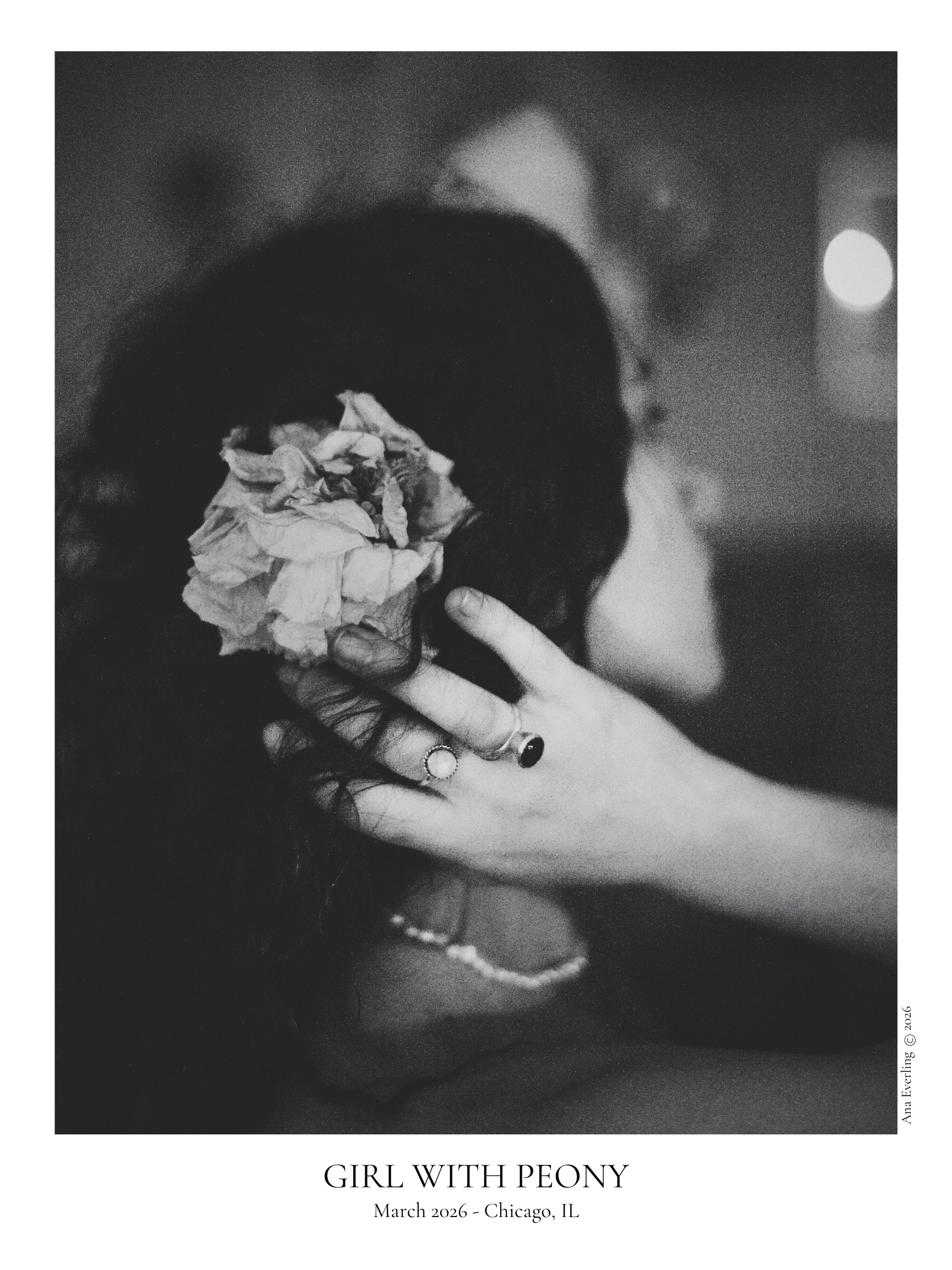 Girl with Peony - Self-Portrait