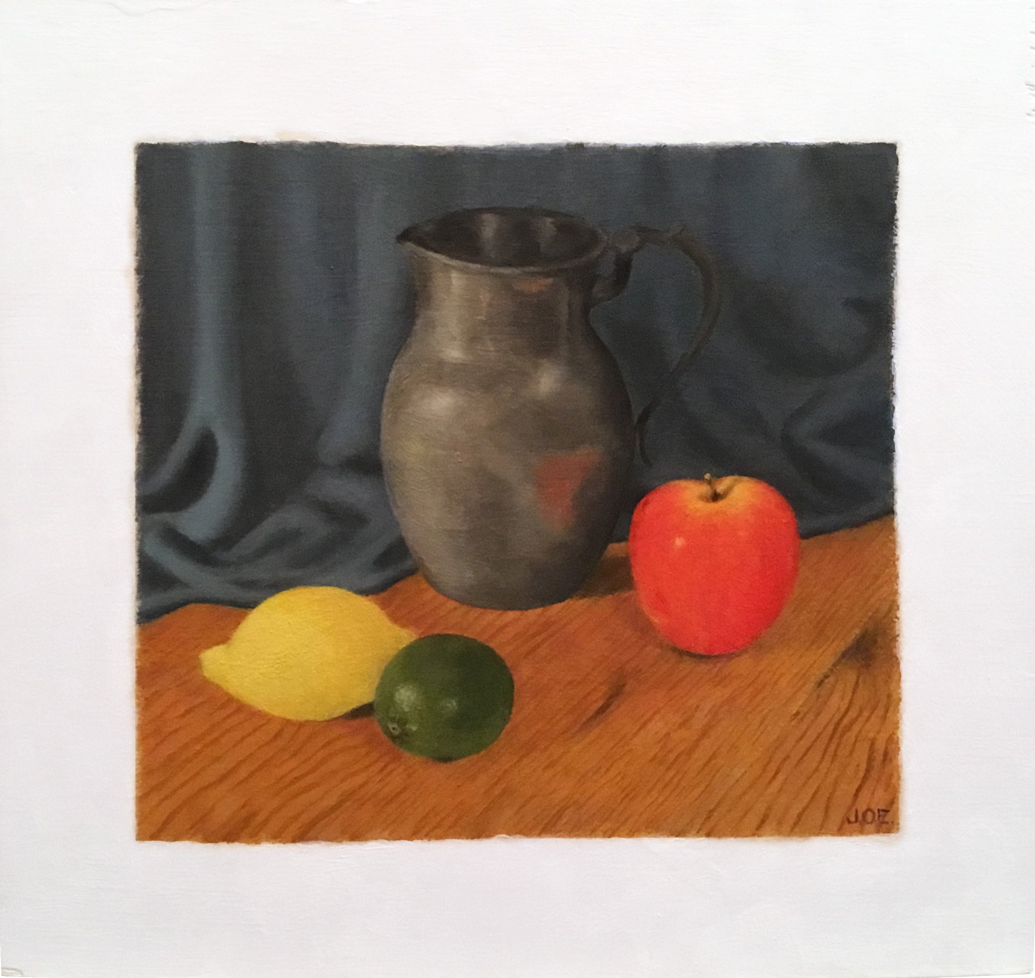 Still Life with Pitcher • 2021 • Oil on Board • 8 1/4”x8” • Gifted