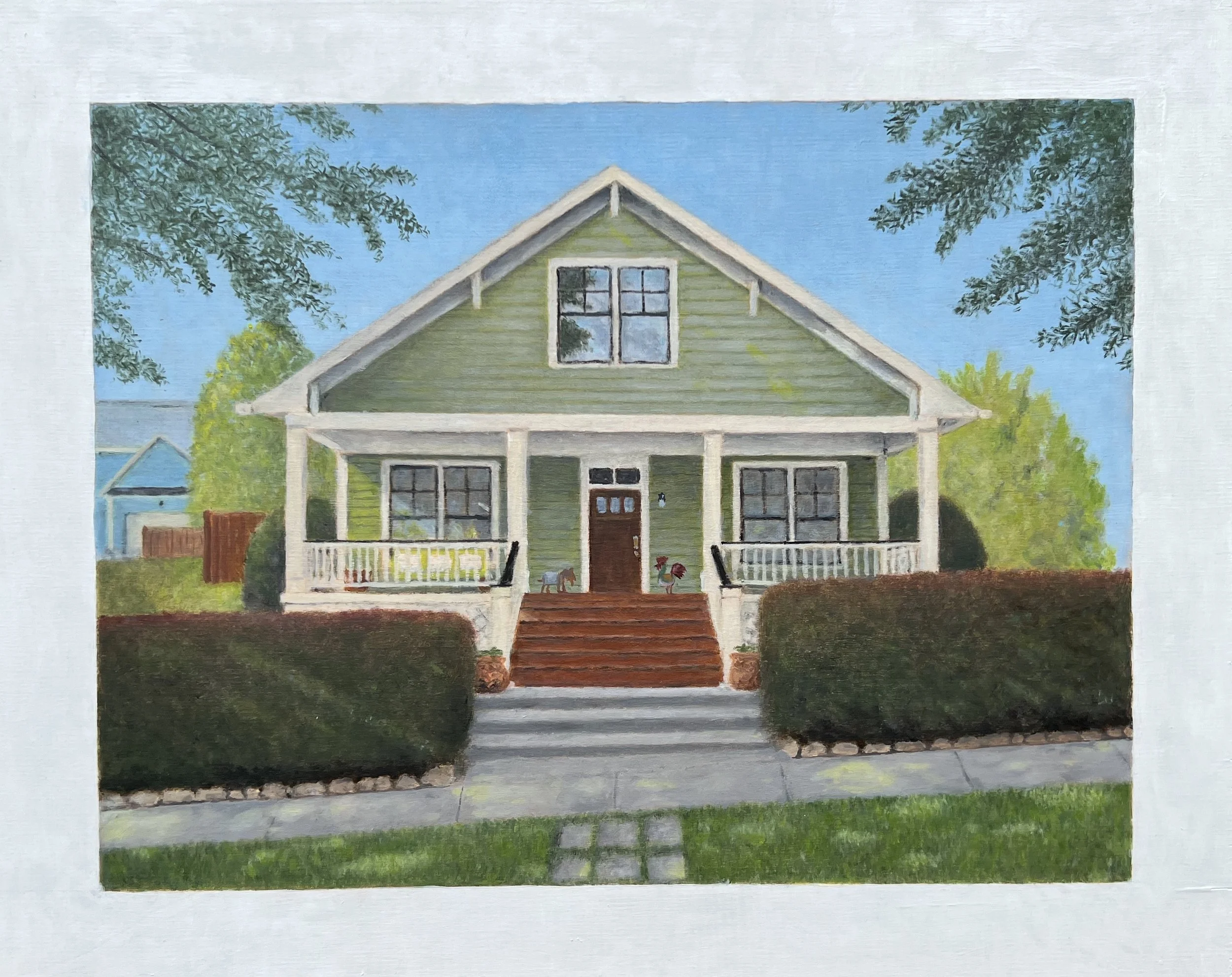 Tributary Village House • 2024 • Oil on Board 14"x9"