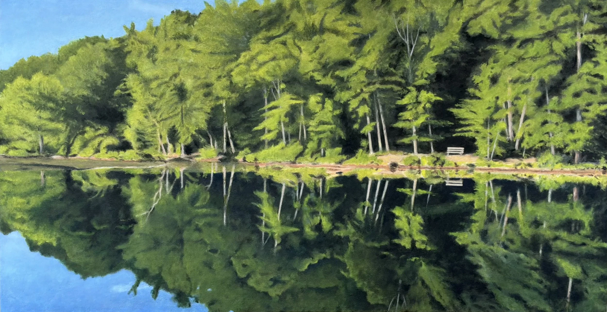 Peacefull Morning on Sweetwater Creek • 2026 • Oil on Canvas 30"x15"