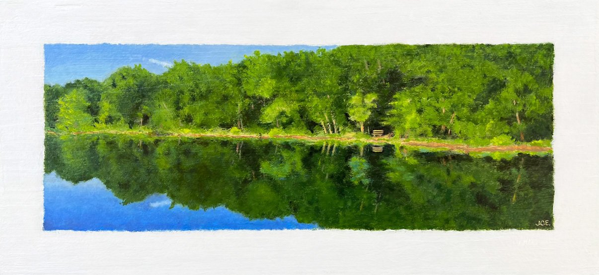 Morning at Sweetwater Creek • 2022 • Oil on Board • 16 1/2”x7 1/2” • $200