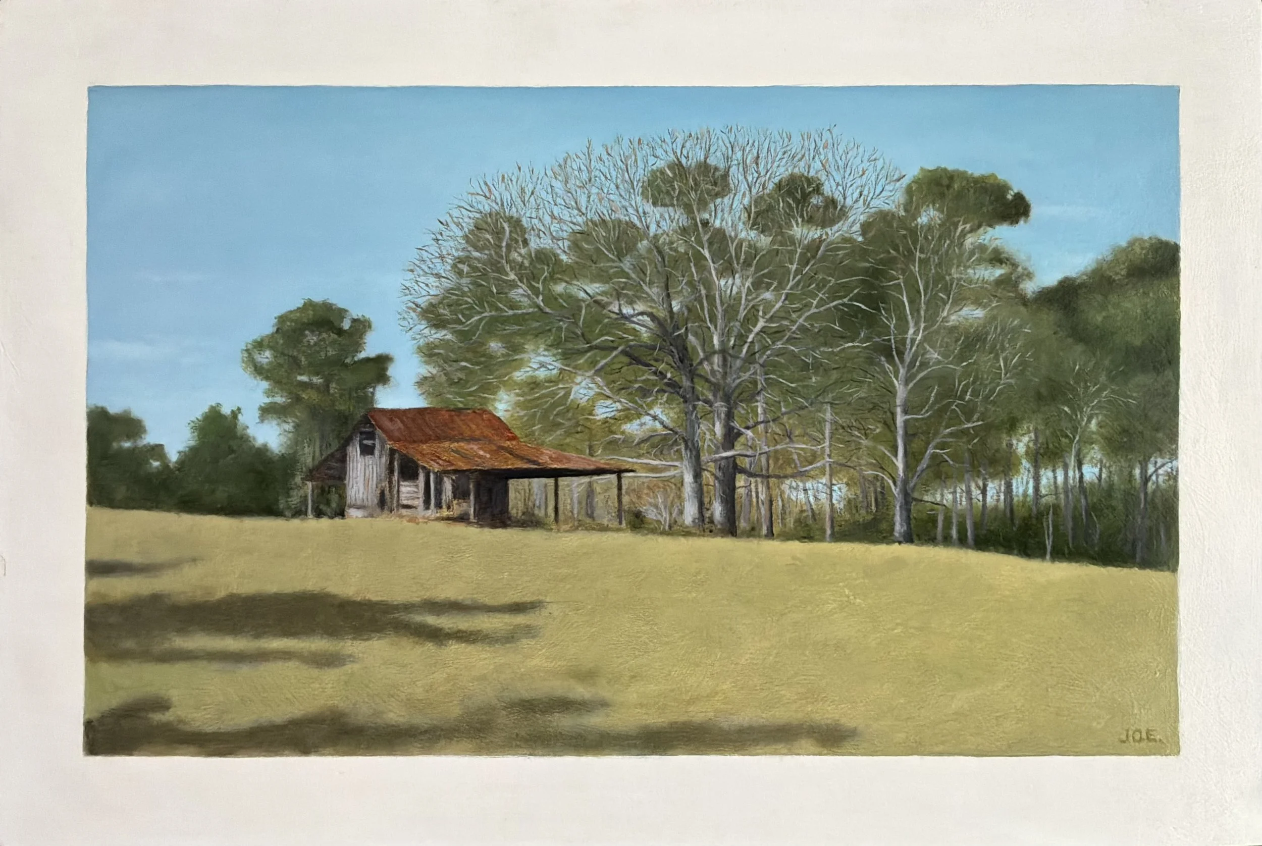 Small Barn on Cochran Mill Road • 2026 • Oil on Board 12"x8"