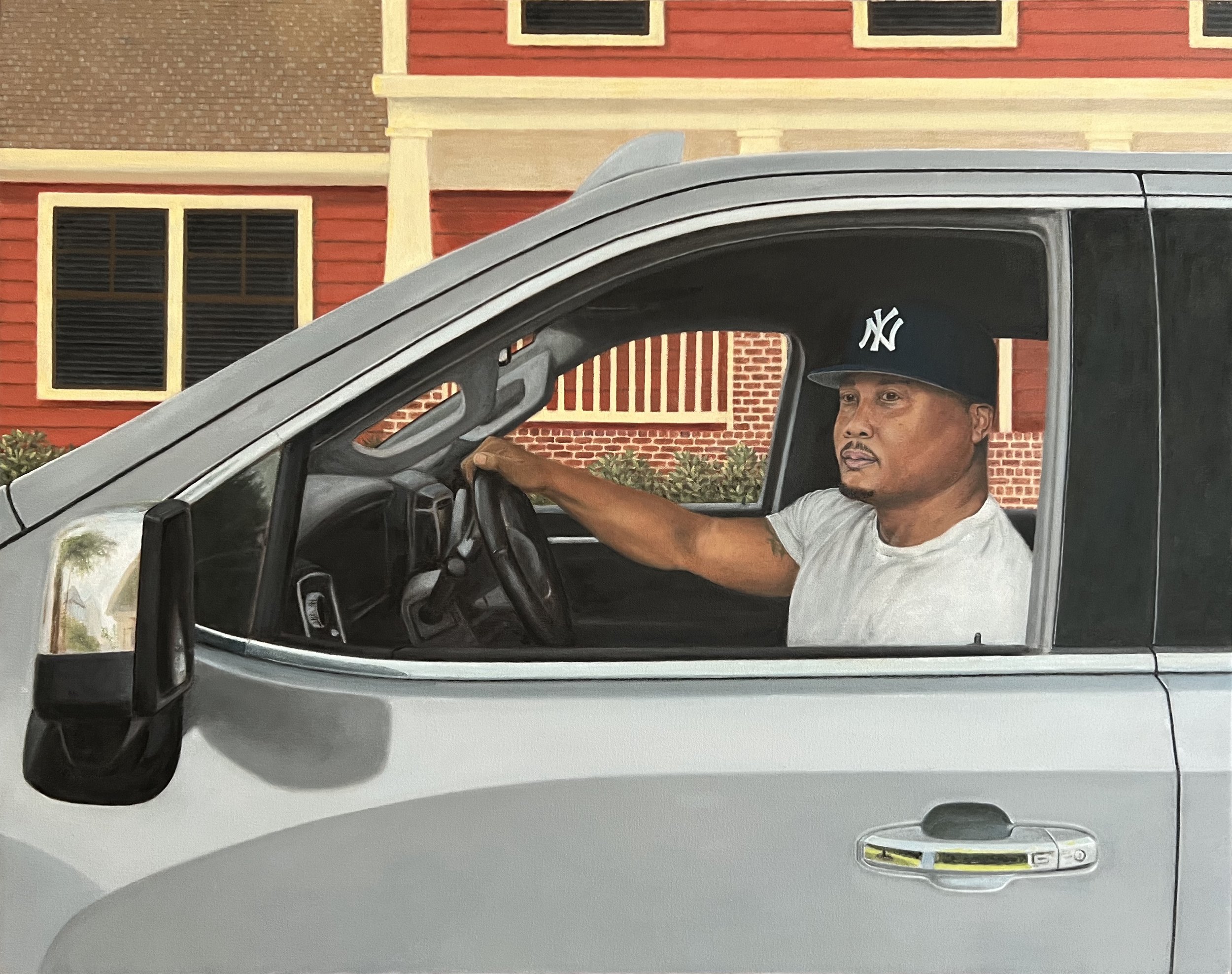 Heading to School Pickup • 2024 * Oil on Canvas 36”x28 1/2” • NFS