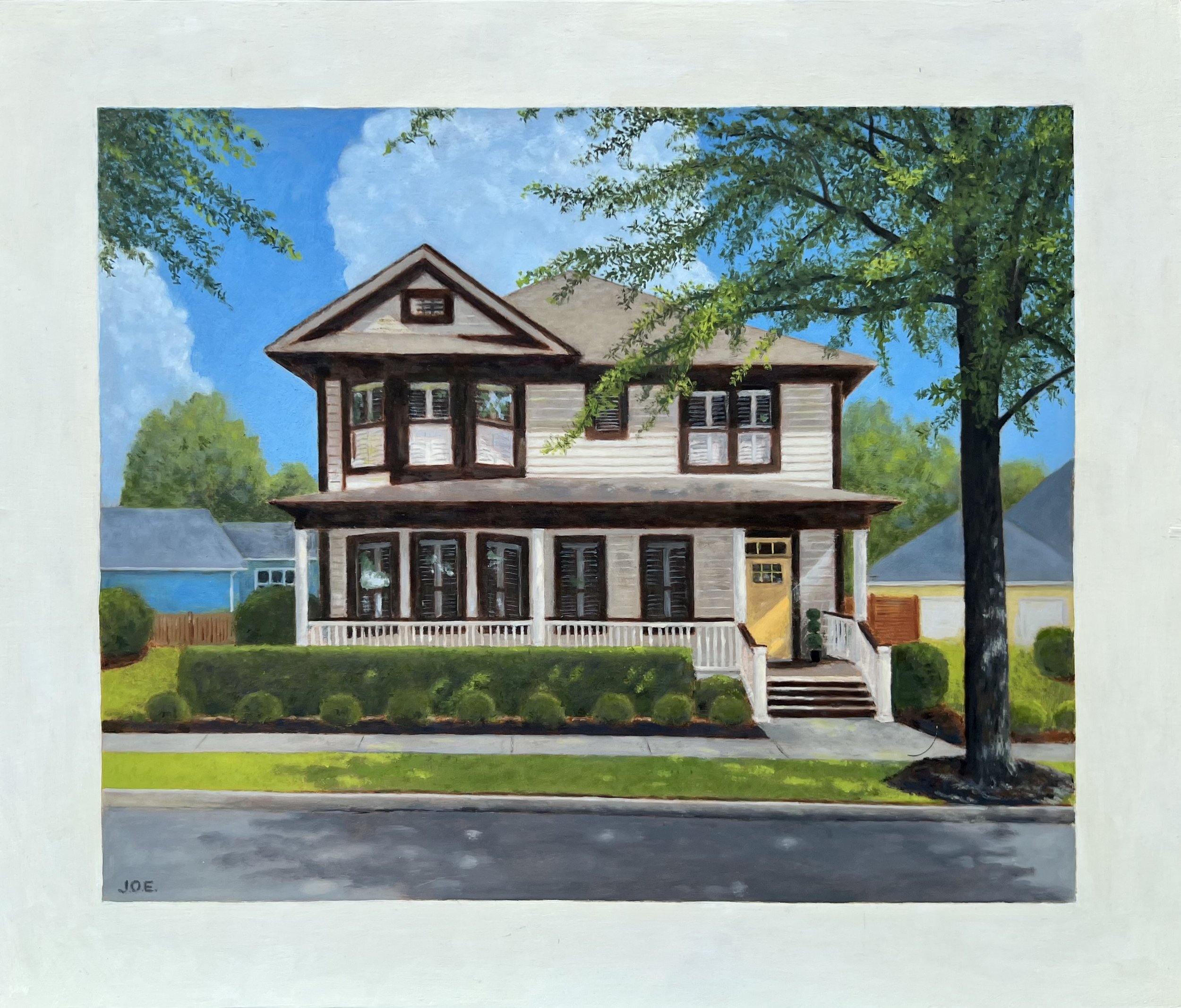 Tributary Village House • 2026 • Oil on Board 14"x12"