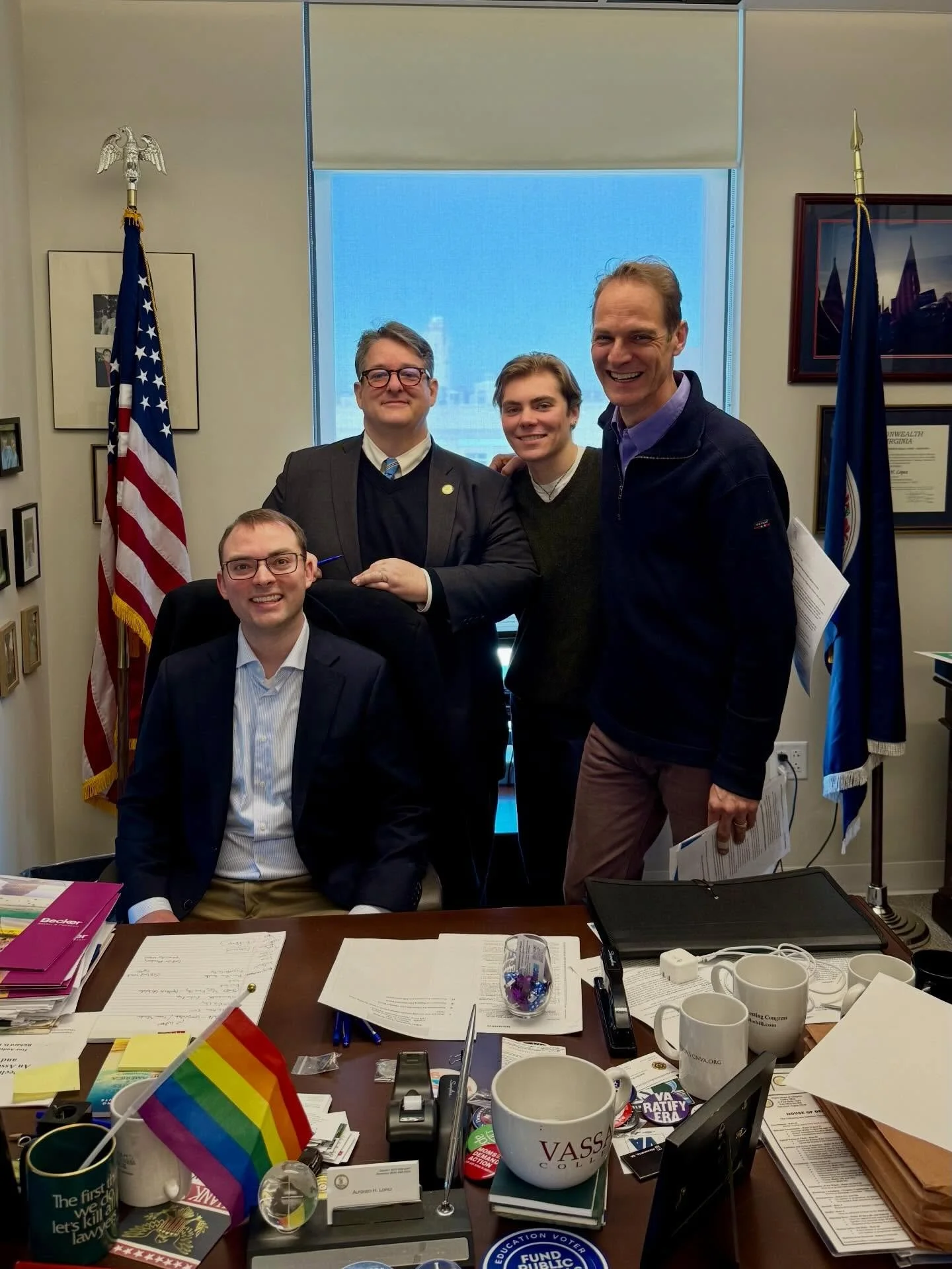 🏛️🏳️&zwj;🌈Equality Arlington met with the Arlington General Assembly delegation to advocate for our 2026 legislative priorities and the needs of LGBTQ+ Arlingtonians. Thank you to Senators Favola and Ebbin and Delegates Lopez, Hope, and McClure fo