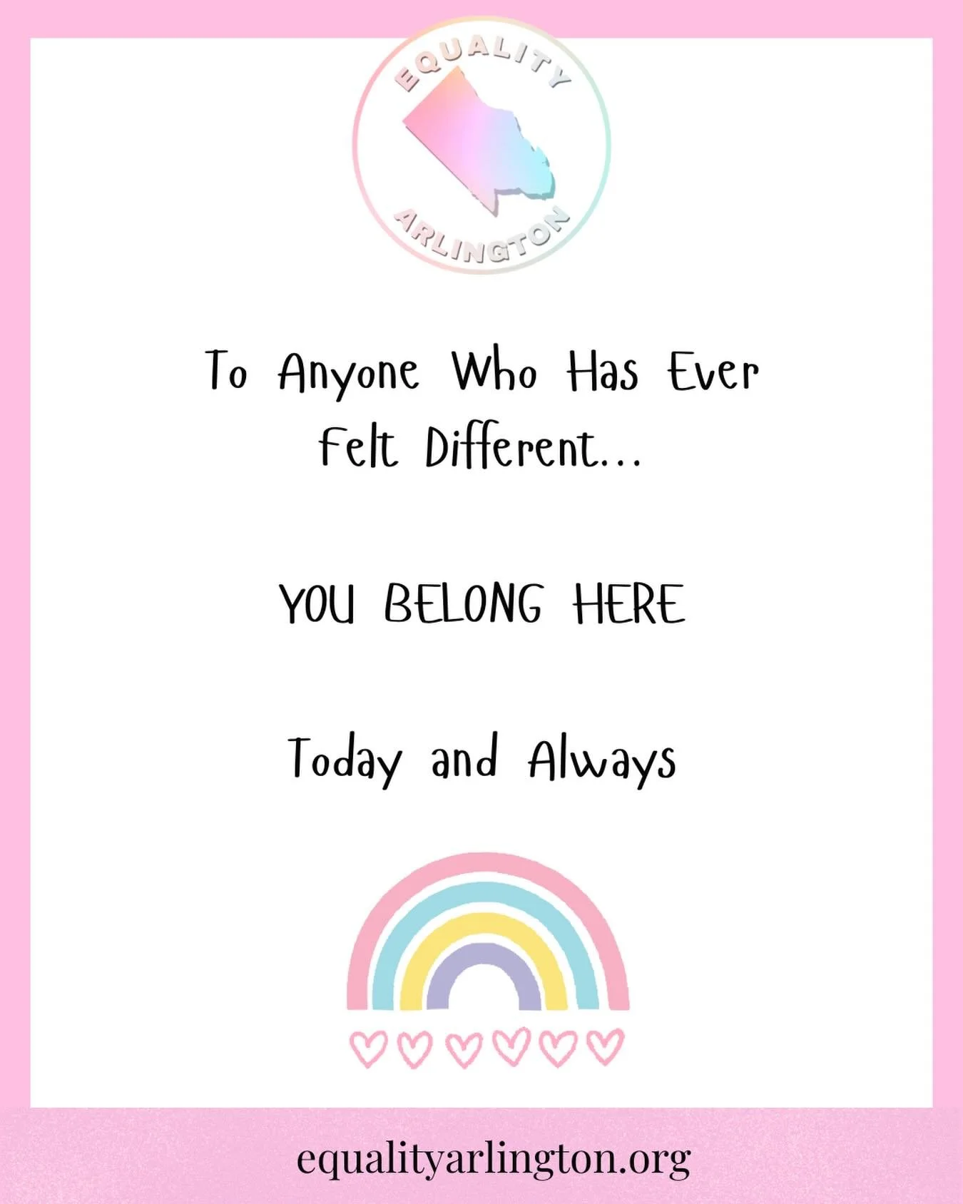 YOU belong in Arlington and we&rsquo;re so glad you&rsquo;re here 🏳️&zwj;🌈🏳️&zwj;⚧️❤️
