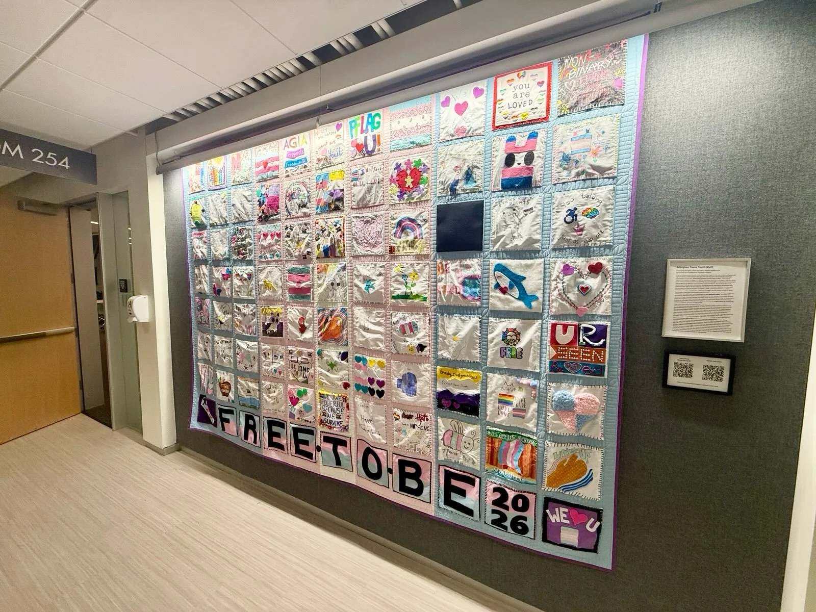 🏳️&zwj;⚧️The Arlington Trans Youth Quilt has moved! It is now on display at Arlington Public Schools HQ through mid-September. The quilt is hung on the second floor of the Syphax Education Center, just outside the School Board meeting room. Stop by 