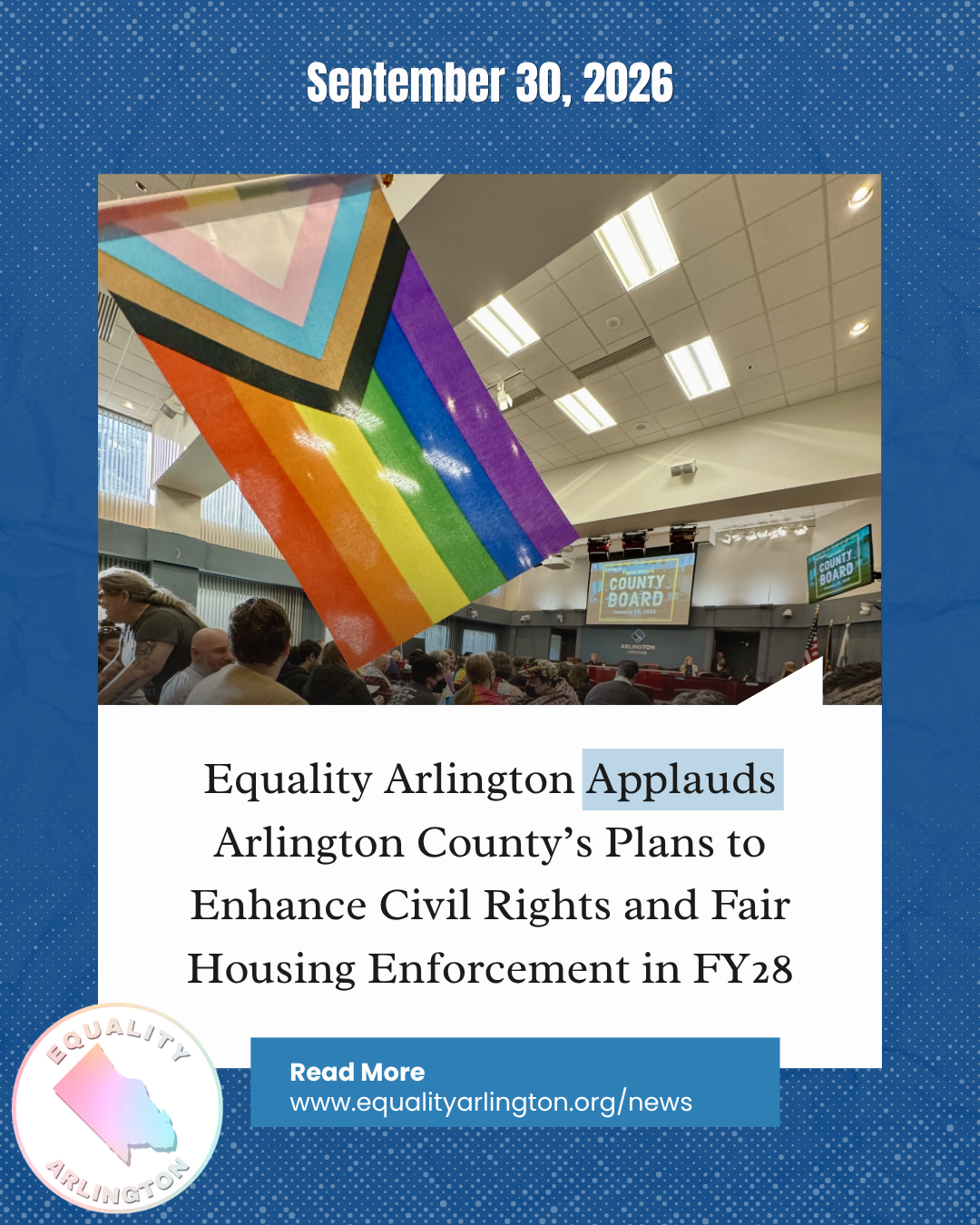Equality Arlington Applauds Arlington County’s Plans to Enhance Civil Rights and Fair Housing Enforcement