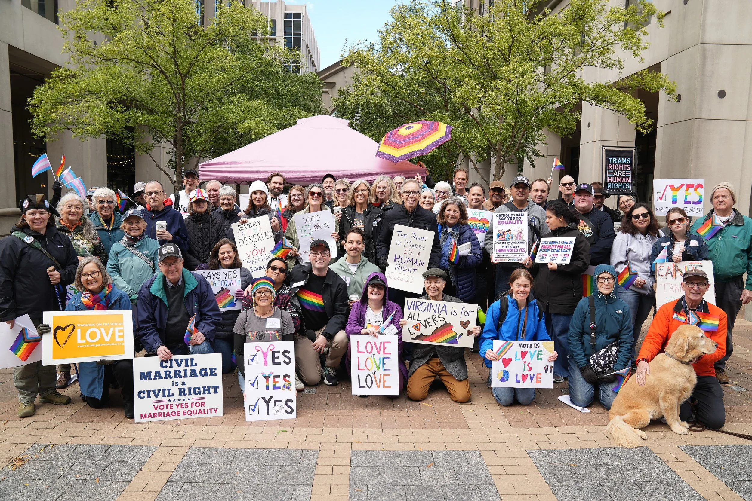 🏳️&zwj;🌈❤️🏳️&zwj;🌈Thank you to all of the speakers and supporters who came to our Rally for Marriage Equality last weekend! Together we can enshrine protections for same-sex and interracial marriage in the Virginia Constitution this fall! 
🗳️Vot
