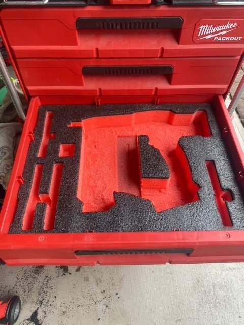 Milwaukee Packout M18 Router Kaizen Foam Insert-no Tools Included 