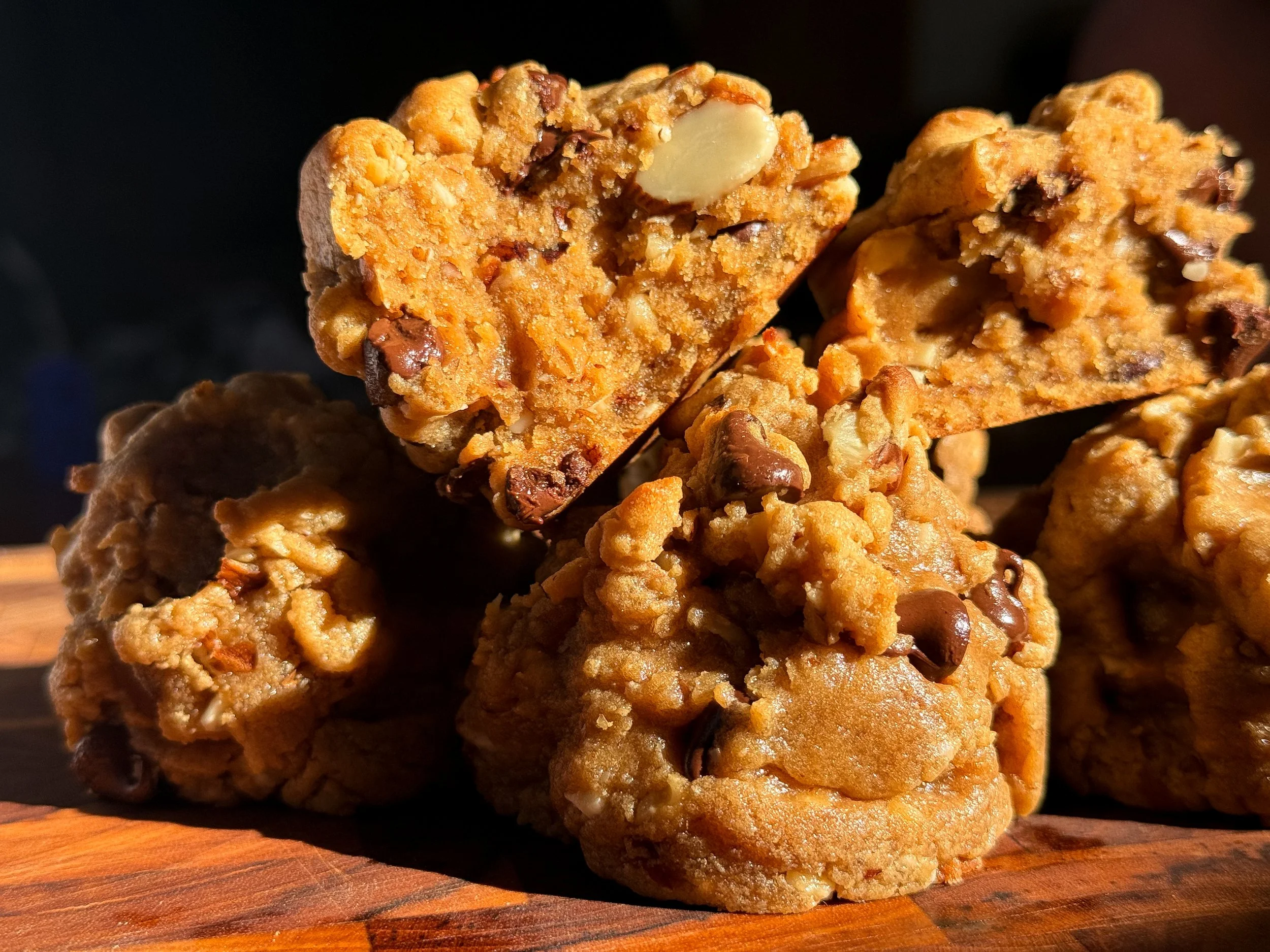 Peanut Butter Triple Nut Bakery Style Cookie Recipe | Courtney's Cookies and Creations Recipes