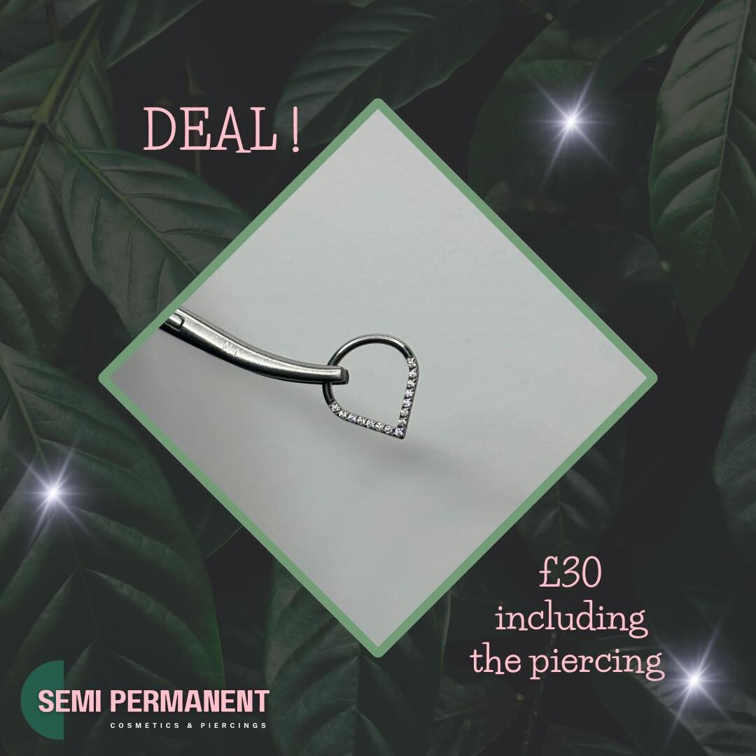 Fancy getting a new piercing?  We have deals on these 5!! 

These are all perfect for a DAITH piercing 
If your not sure what a Daith is - Google it! 

Daith piercing is commonly known to help with migraines/headaches. 

This offer of &pound;30 inclu