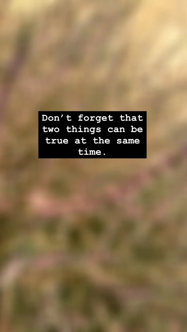 I spend a lot of time talking about this with clients. Two things can be true at the same time.
You are proud of the work that you do - but it’s slowly changing you.
You love your spouse - but their actions (or lack of action) are harming you