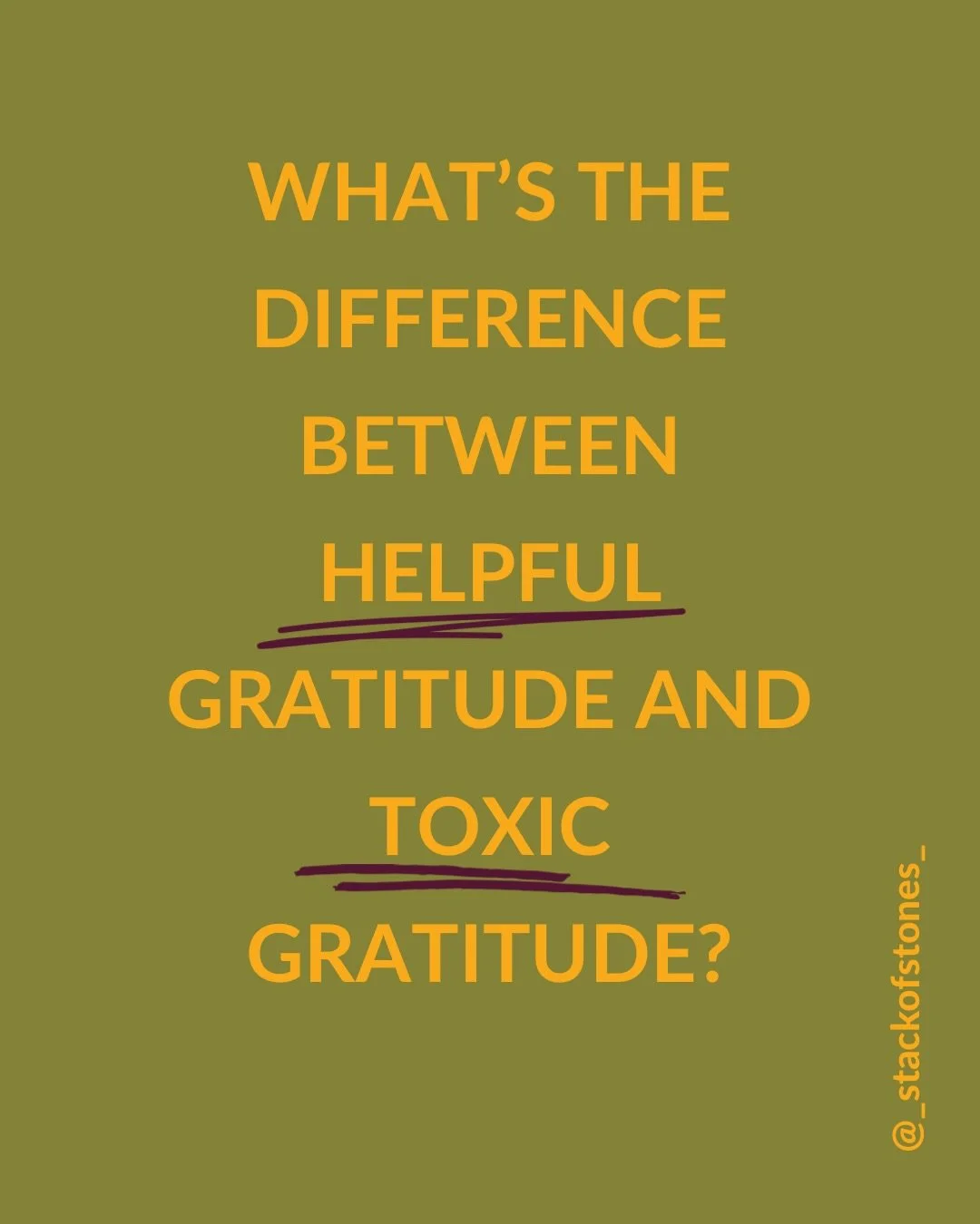 Quick thought about gratitude. Being grateful is so important, but when we use it to ignore our emotions, it&rsquo;s not helpful. 🍁