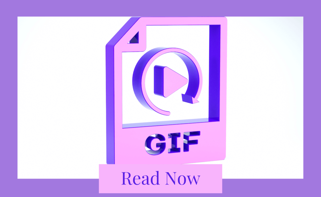 a graphic element with the word GIF