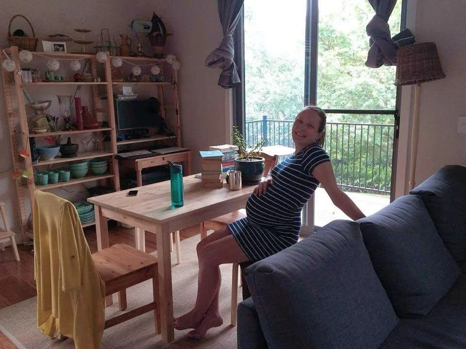 Nine years ago. 37 + 4 weeks pregnant. Friends had arrived for lunch and my waters had just broken 😊