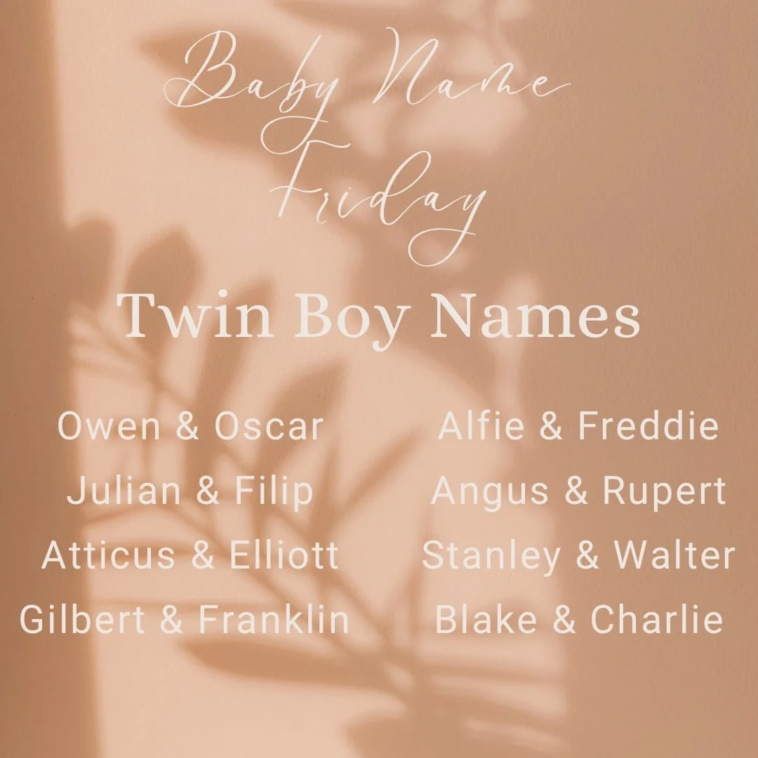 In honour of Multiple Birth Awareness Week here are some of my favourite twin boy name combos that I&rsquo;ve heard over the years (some are very recent new arrivals!). 
While I have solid experience in naming baby boys I have never named twin boys. 