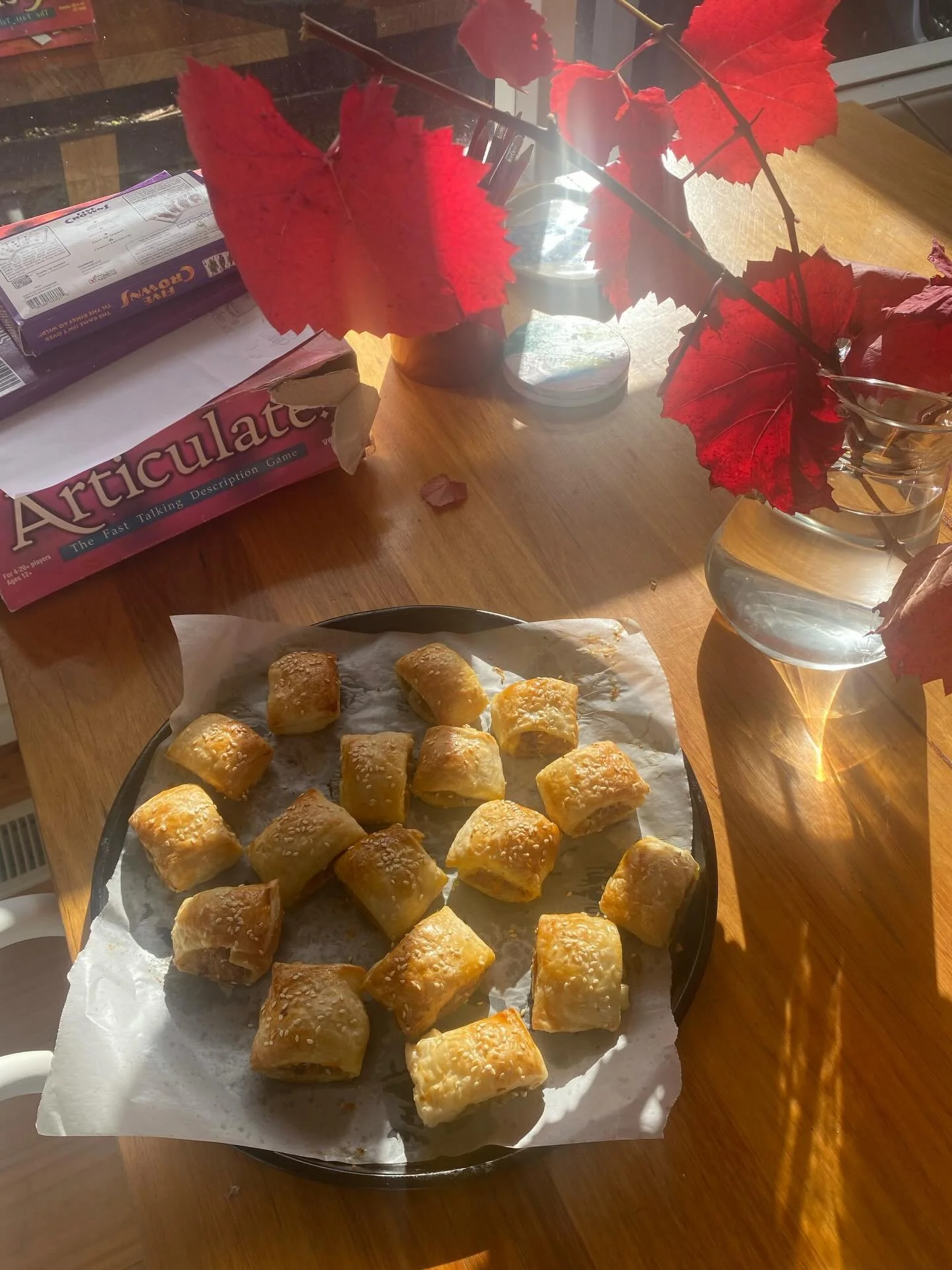 A giant batch of @nourishingthosewhonurture sausage rolls for these chilly autumn days. These will be distributed to postpartum mummas, the lunchboxes of my sandwich refusers, and I will also keep a freezer stash for myself for a quick and delicious 