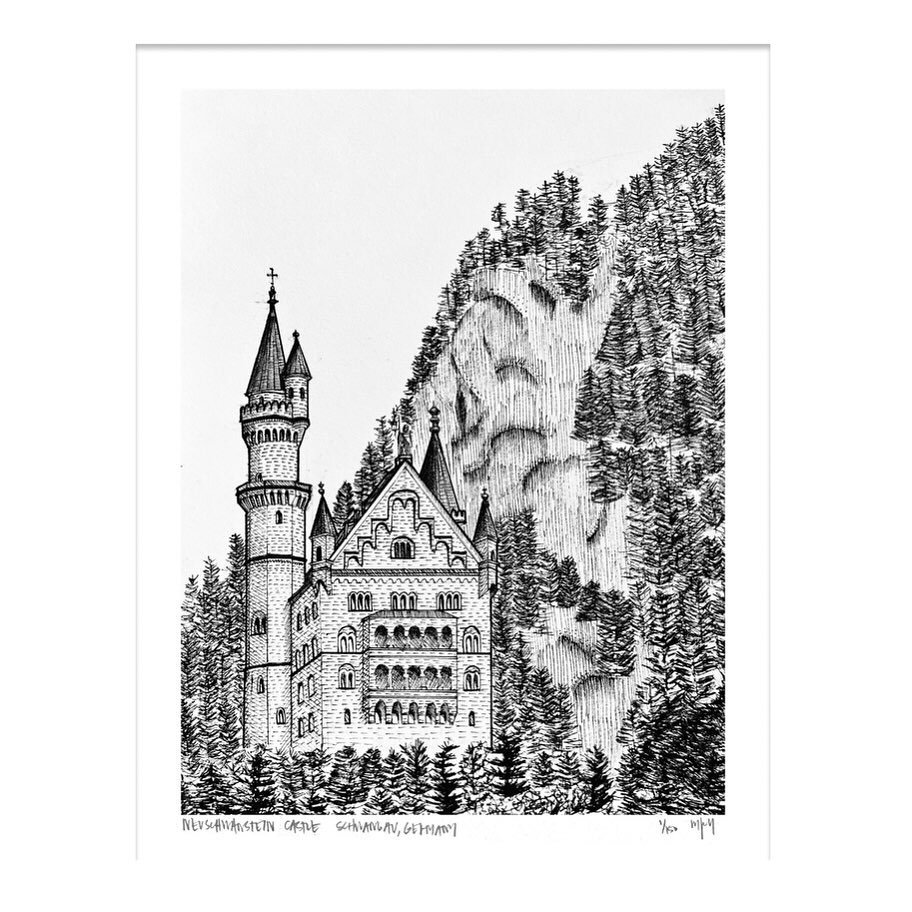Neuschwanstein Castle 🇩🇪

Pen drawing

#landscapeartclub100 
@landscapeartclub