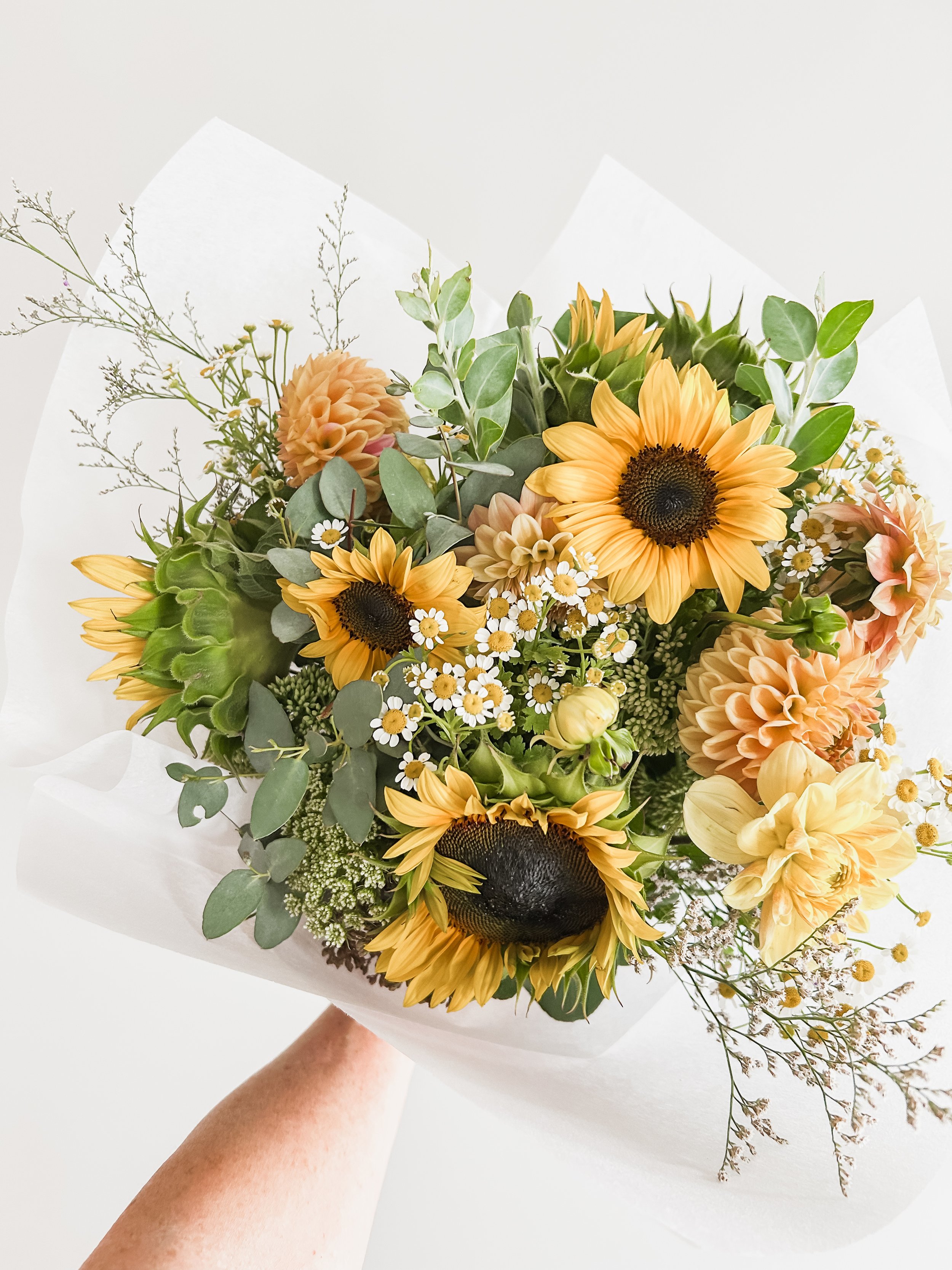 Sunflower & Dahlia Bouquet